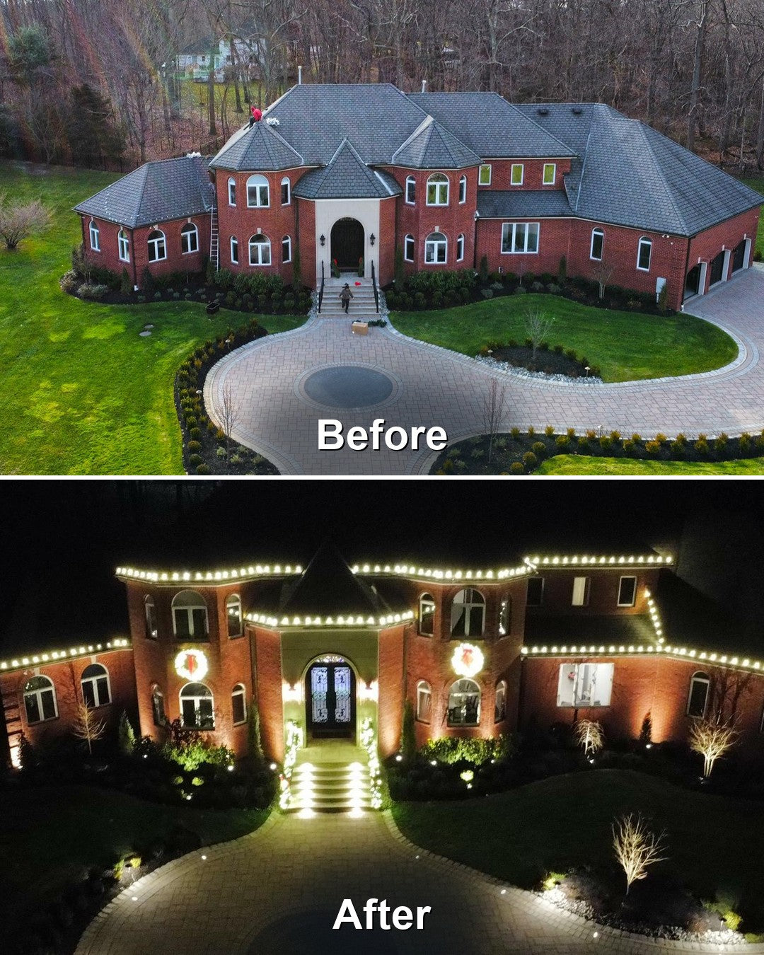 Roof before and after cleaning